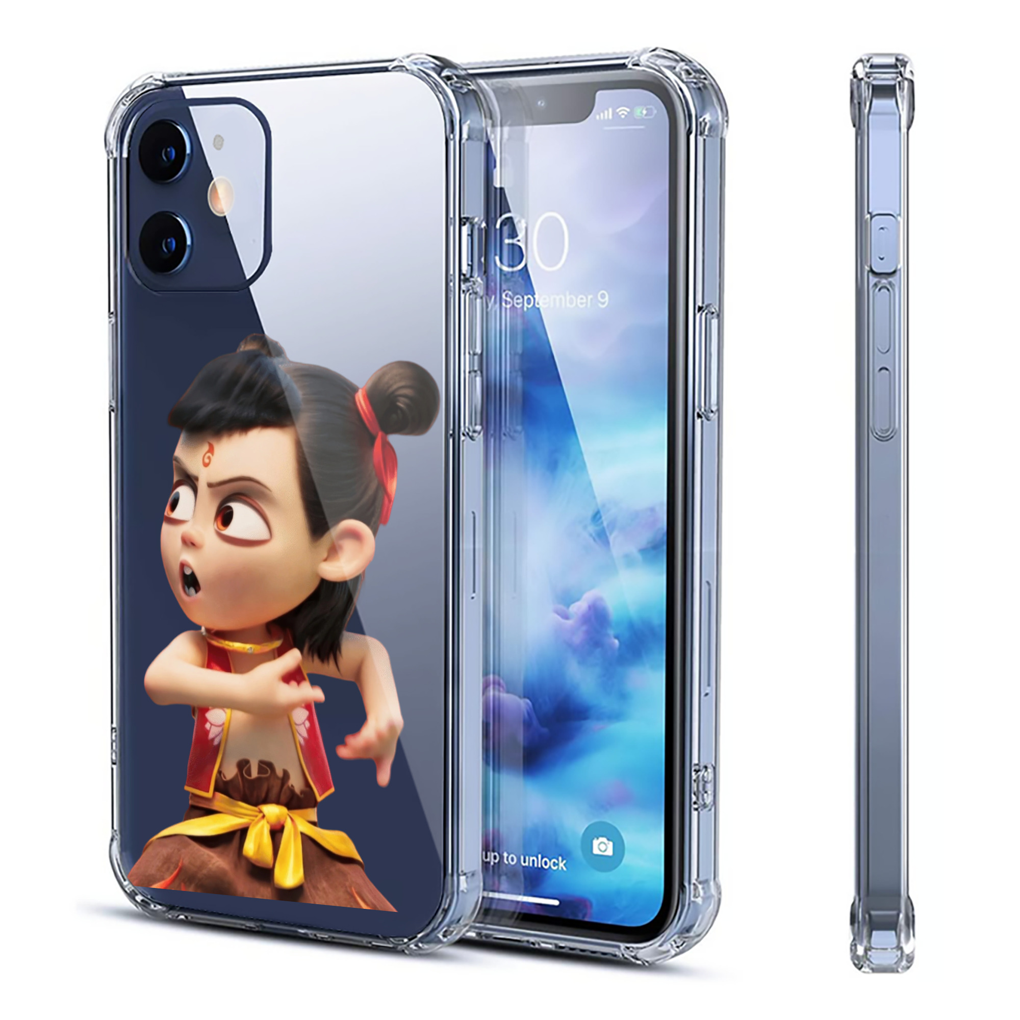 （画像用） Ne Zha 2 ナタ 魔童の大暴れ 【iPhone 12シリーズ対応】透明スマホケース（クリアソフトケース）